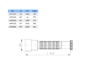 Flexi dopojení s plastovou matkou 6/4x40/50   GLP6500